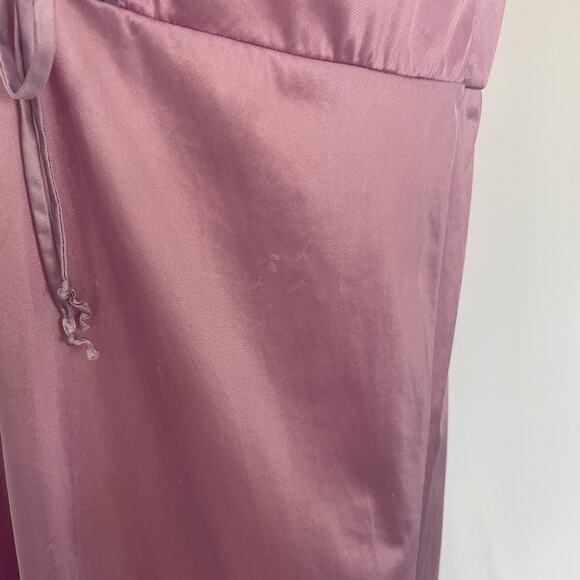 Vintage Vassarette Maxi Nightgown Size Medium Purple Silky Lingerie Chemise 90s - Picture 9 of 16